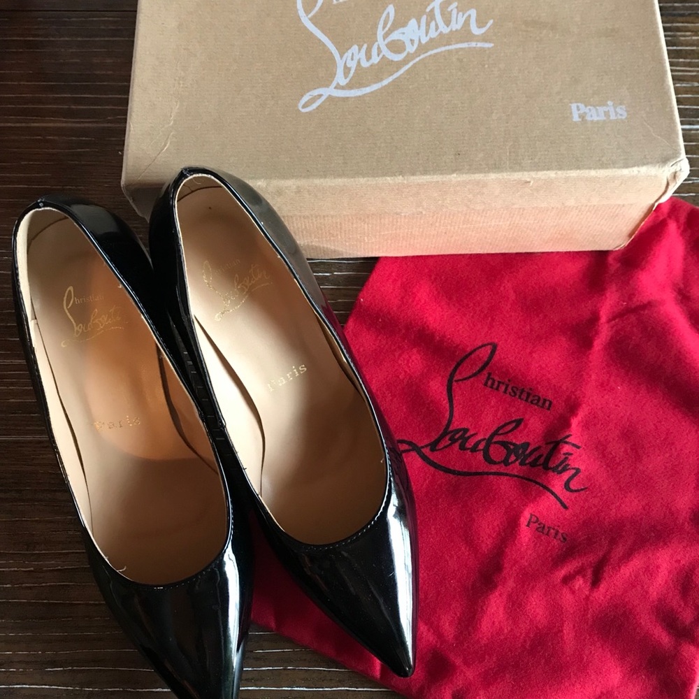Patent Black Christian Louboutins Red Bottoms